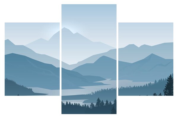 Slika - Planine pogledom grafičara (90x60 cm)