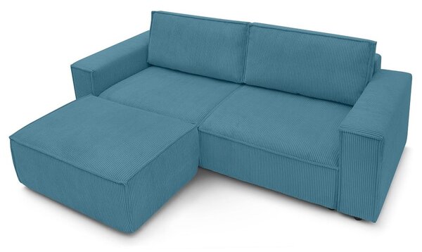Tirkizna sklopiva sofa od samta 245 cm Nihad – Bobochic Paris