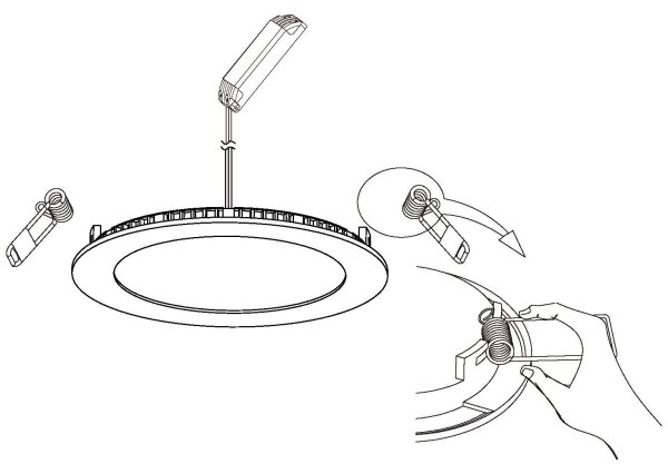 Eglo 98212 - LED Prigušiva ugradbena svjetiljka FUEVA-A LED/5W/230V + DU