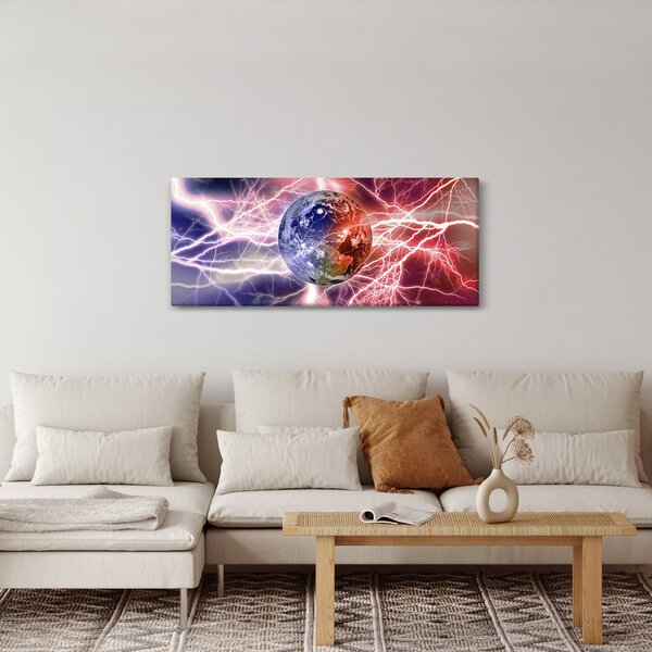 Slika - Zemaljska kugla pod strujom (120x50 cm)