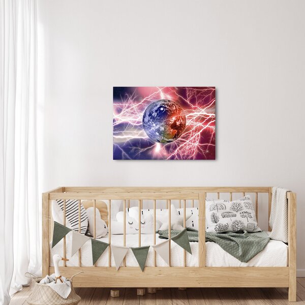 Slika - Zemaljska kugla pod strujom (70x50 cm)