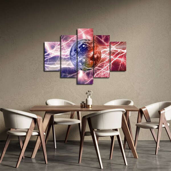 Slika - Zemaljska kugla pod strujom (150x105 cm)