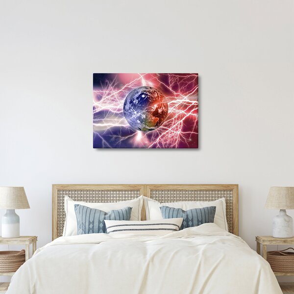 Slika - Zemaljska kugla pod strujom (70x50 cm)