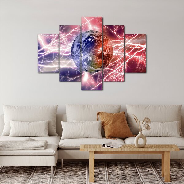 Slika - Zemaljska kugla pod strujom (150x105 cm)