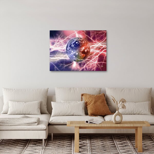 Slika - Zemaljska kugla pod strujom (70x50 cm)