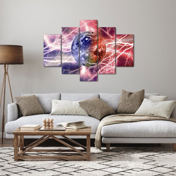 Slika - Zemaljska kugla pod strujom (150x105 cm)