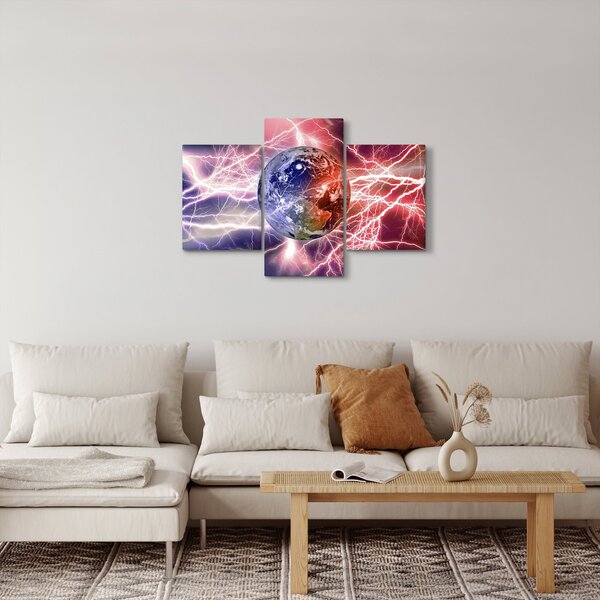 Slika - Zemaljska kugla pod strujom (90x60 cm)