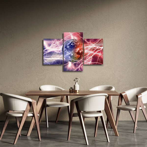 Slika - Zemaljska kugla pod strujom (90x60 cm)