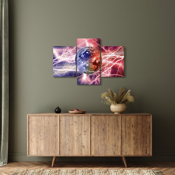 Slika - Zemaljska kugla pod strujom (90x60 cm)