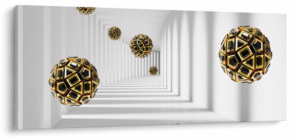 Apstraktna slika nogometnih lopti (120x50 cm)