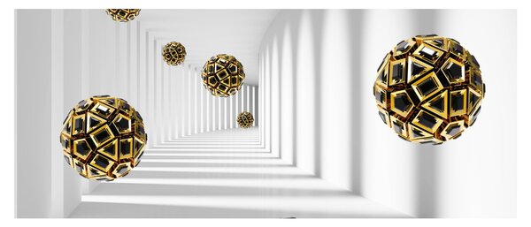 Apstraktna slika nogometnih lopti (120x50 cm)