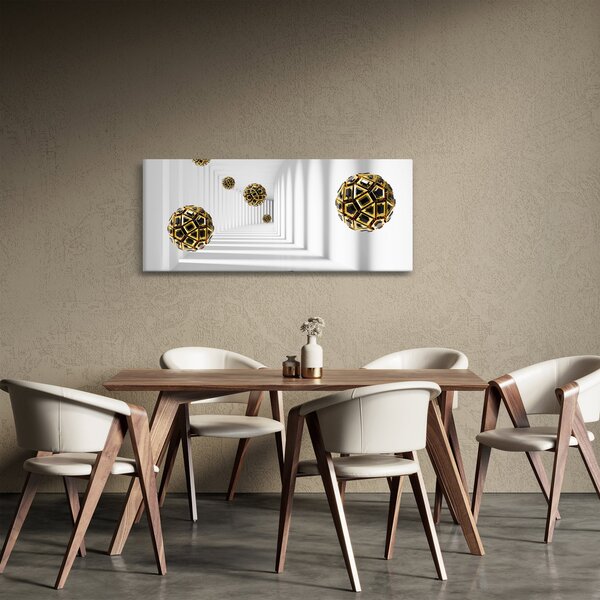 Apstraktna slika nogometnih lopti (120x50 cm)