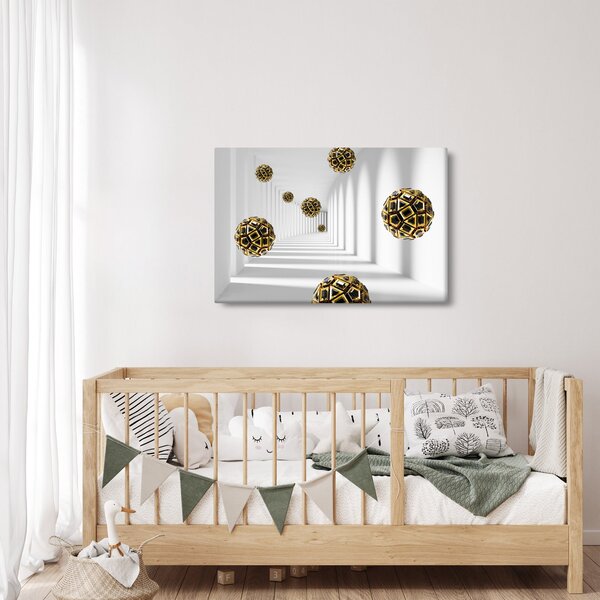 Apstraktna slika nogometnih lopti (90x60 cm)