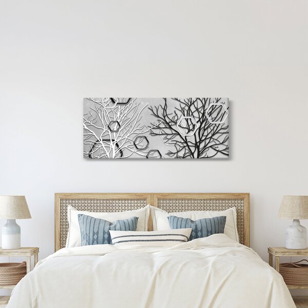 Apstraktna slika s drvećem (120x50 cm)