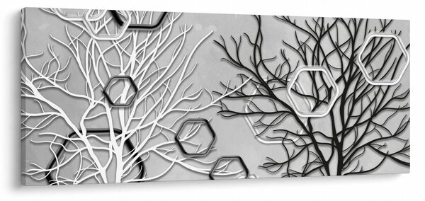 Apstraktna slika s drvećem (120x50 cm)