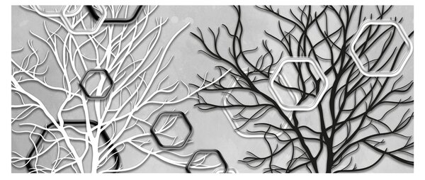 Apstraktna slika s drvećem (120x50 cm)