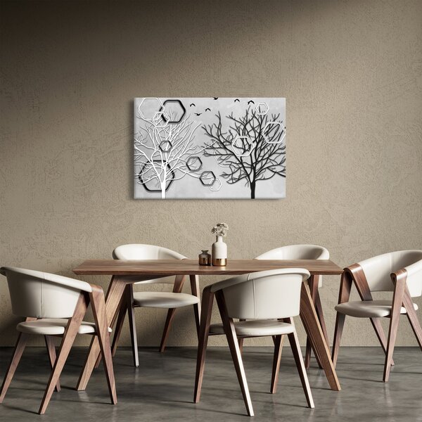 Apstraktna slika s drvećem (90x60 cm)