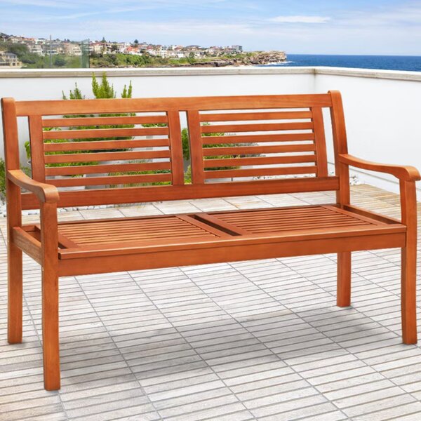 Vrtna klupa MANUELA, 120x60x90 cm, prirodna smeđa Casaria