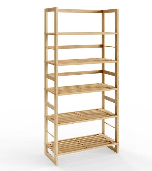 Drveni regal ÖLAND, 58x27x136 cm, 5 polica, smeđa Casaria