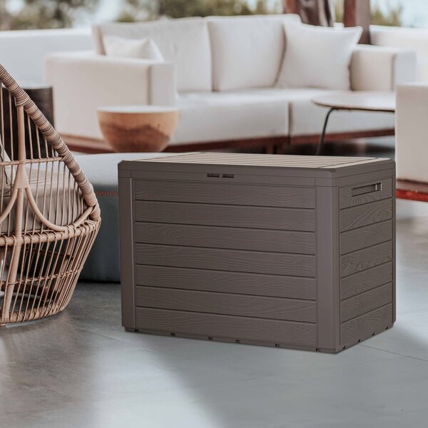 Kutija za pohranu WOODEBOX, 190 l, 78x44x55 cm, tamnosmeđa Prosperplast