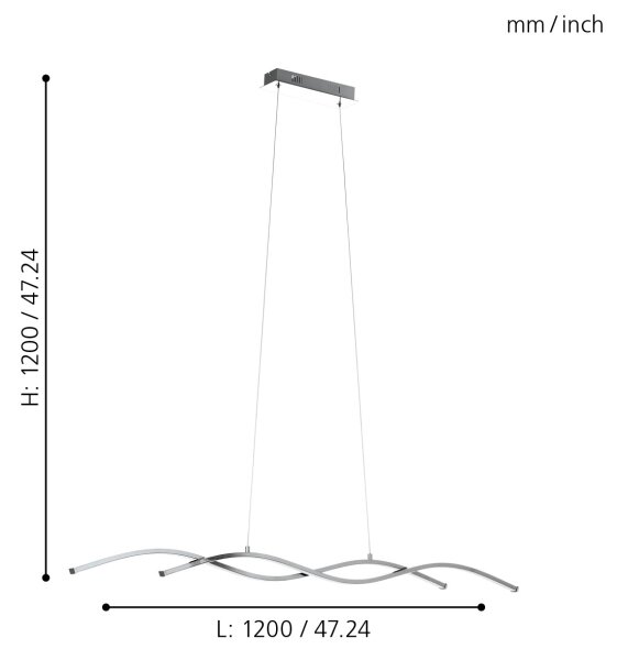 Eglo 96104 - LED luster LASANA 2 2xLED/14W/230V