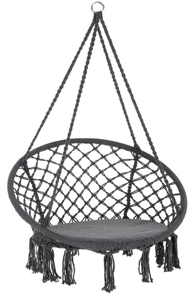 Viseća stolica BOHO s jastucima, Ø61 cm, antracit Jurhan