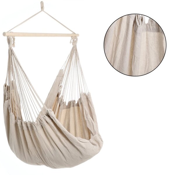 Viseća stolica BOHO s jastucima, Ø61 cm, bež Jurhan