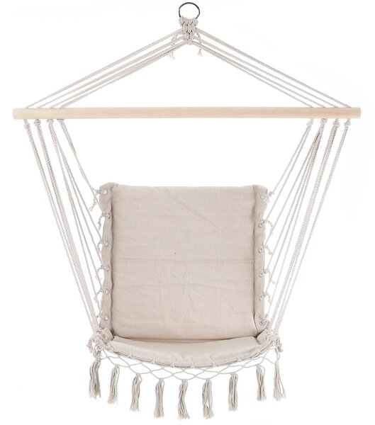 Viseća stolica BOHO s jastucima, Ø61 cm, bež Jurhan