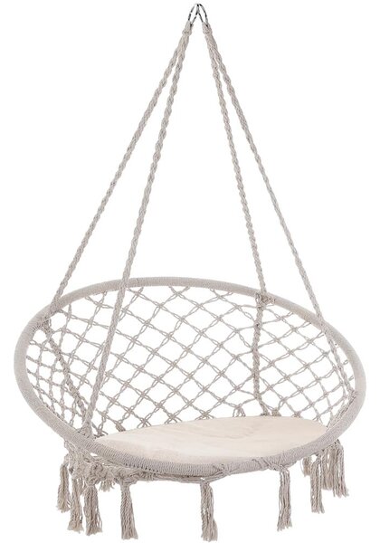 Viseća stolica BOHO s jastucima, Ø61 cm, bež Jurhan