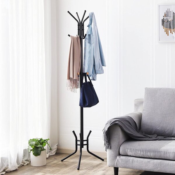 Stalak SAMUEL, 49x176 cm, crni SongmicsHome