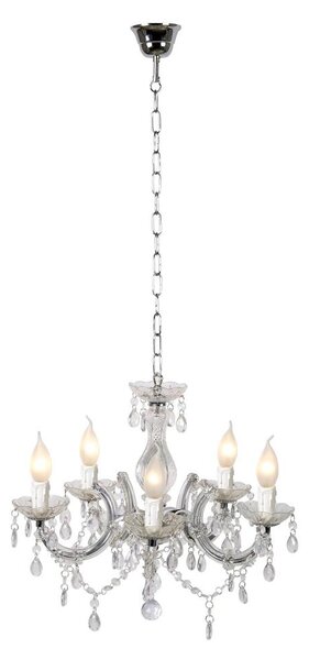 Lucide 78351/05/60 - Luster na lancu ARABESQUE 5xE14/40W/230V prozirni