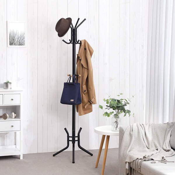 Stalak SAMUEL, 49x176 cm, crni SongmicsHome