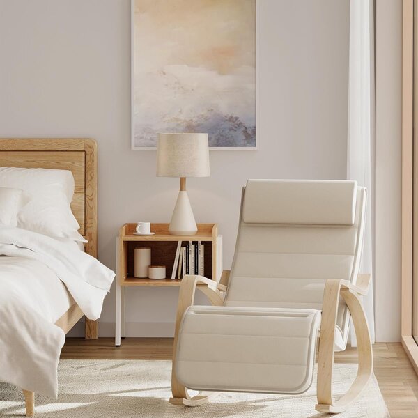 Jurhan Stolica za ljuljanje, ležaljka SWING, nosivost 150 kg, 67x115x91 cm, bež