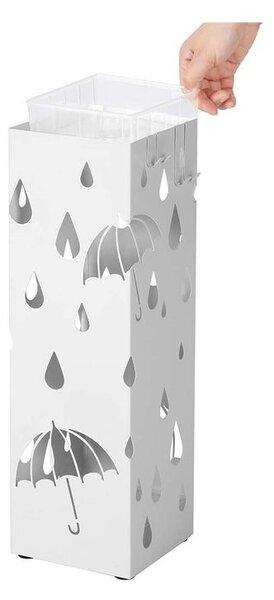 Metalni stalak za kišobrane UMBRELLA, 15,5x15,5x49 cm, bijeli SongmicsHome