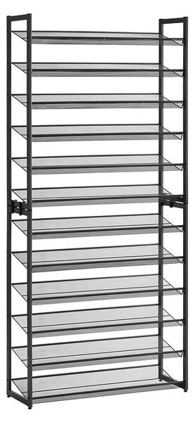 Jurhan Modularni regal za cipele IDA, 12 polica, 92,5x31x223 cm, crni