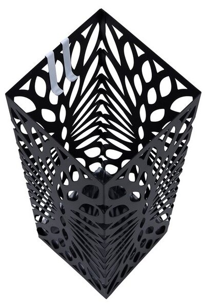 Metalni stalak za kišobrane FLORE, 15,5x15,5x49 cm, crni SongmicsHome