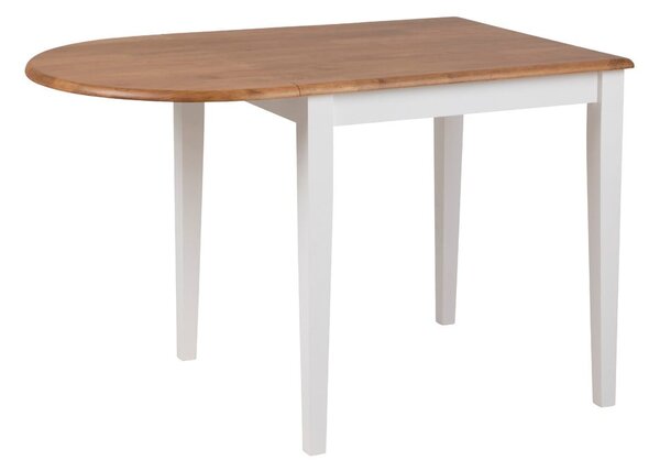 Smeđe bijeli blagovaonski stol od drva kaučukovca sa sklopivom pločom Actona Brisbane