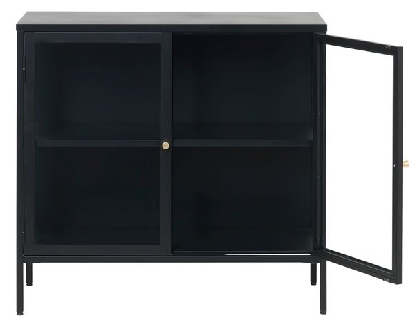 Crna metalna vitrina 90x85 cm Carmel – Unique Furniture