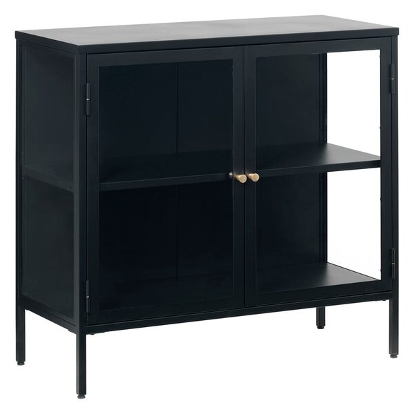 Crna metalna vitrina 90x85 cm Carmel – Unique Furniture