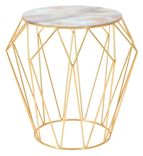 Stolić za kavu u zlatnoj boji Mauro Ferretti Start, ⌀ 52,5 cm