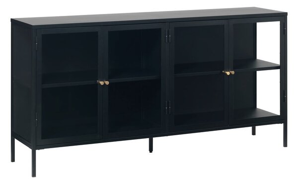 Crna metalna vitrina 170x85 cm Carmel – Unique Furniture