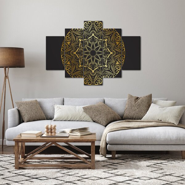 Slika zlatne apstrakcije (150x105 cm)