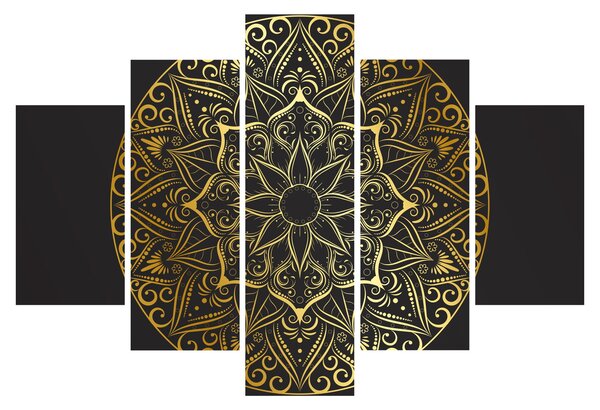 Slika zlatne apstrakcije (150x105 cm)