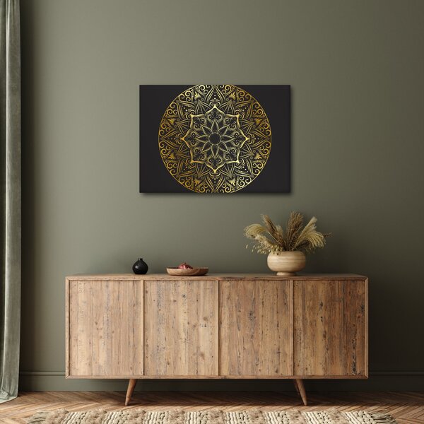Slika zlatne apstrakcije (70x50 cm)
