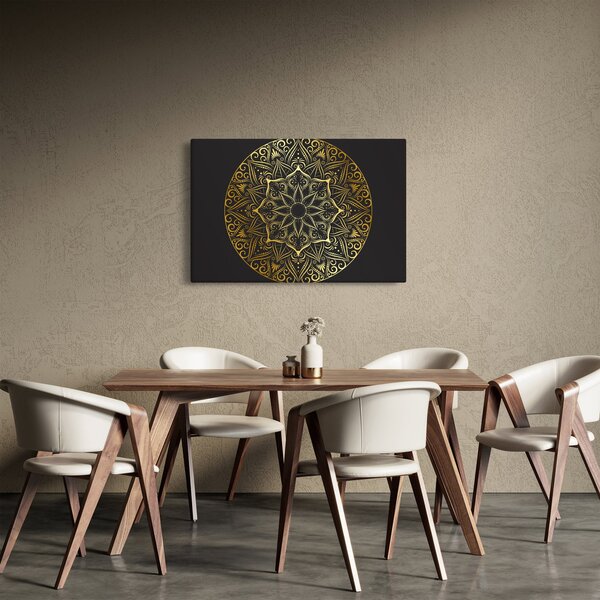 Slika zlatne apstrakcije (90x60 cm)