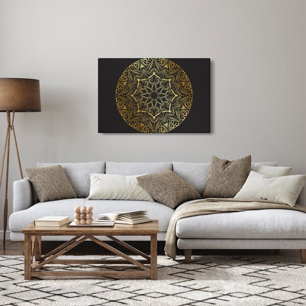 Slika zlatne apstrakcije (90x60 cm)