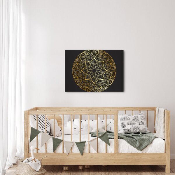 Slika zlatne apstrakcije (70x50 cm)