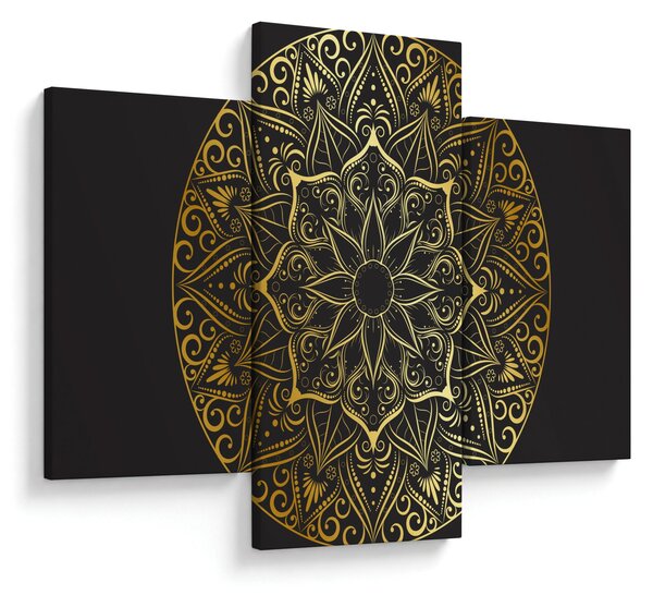 Slika zlatne apstrakcije (90x60 cm)