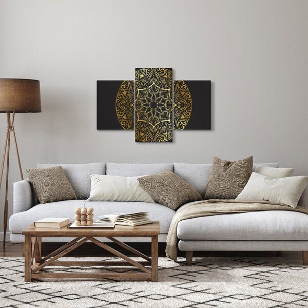 Slika zlatne apstrakcije (90x60 cm)