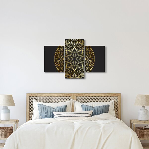 Slika zlatne apstrakcije (90x60 cm)